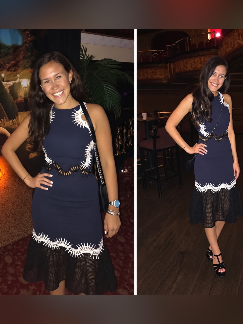 Jonathan Simkhai Embroidered Navy Mesh Cutout Midi Sleeveless Dress Size 0